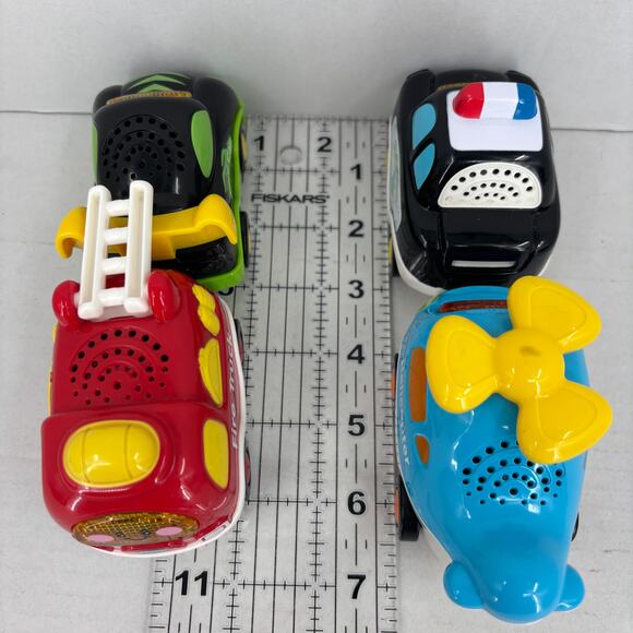 VTech Go Go Smart Wheel Lot 4 Fire Truck Helicopter Police Race Car Tested Works - Picture 10 of 11